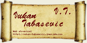 Vukan Tabašević vizit kartica